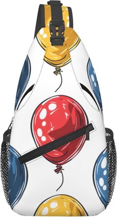 Generic Colorful Balloon Sling Bag Anti Theft Shoulder Bag With Zipper Daypack For Traveling Camping Workout