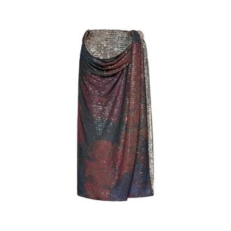 Maison Margiela Sequin-embellished Draped Midi Skirt