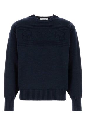 Alexander McQueen Dark Blue Knitted Sweater
