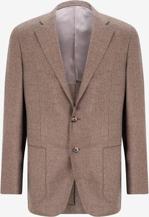 Caruso Einreihiger Blazer aus Wolltwill Boheme