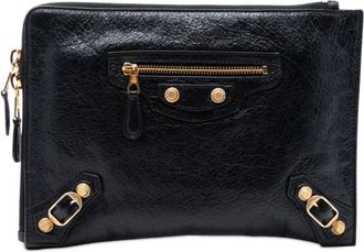 Balenciaga Pre-owned Balenciaga Lambskin Motocross Giant 12 Zip Around Flat Clutch Ladies 2F95O5W47PZLEZM8