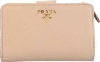Prada Beige Leather Wallet (Bi-Fold) (Pre-Owned)