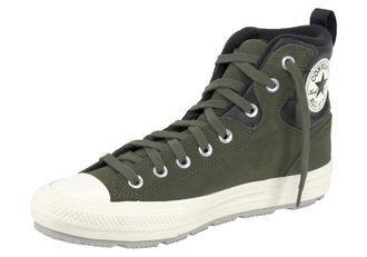 Converse Sneakerboots CONVERSE CHUCK TAYLOR ALL STAR BERKSHIRE BOOT, Damen, Gr. 37,5, gr&uuml;n (khaki, schwarz), Leder, Schuhe Sneakerboots, gef&uuml;ttert