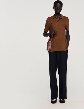 Sandro Linen polo shirt