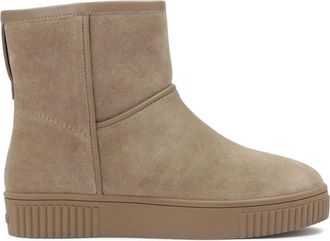 Kazar Minimalistische su&egrave;de sneeuwlaarzen - Dames - Winterlaarzen - Beige - 41 EU - Su&egrave;de - Schoenen