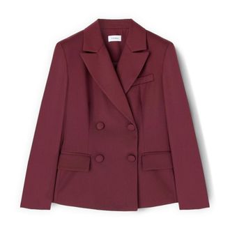 Motivi Dubbelrijige Blazer met Bedekte Knopen - Dames - Jassen - Rood - Maat: S Leer