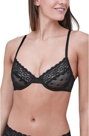 Skarlett Blue Dare Unlined Underwire Bra in Black at Nordstrom, Size 34Dd