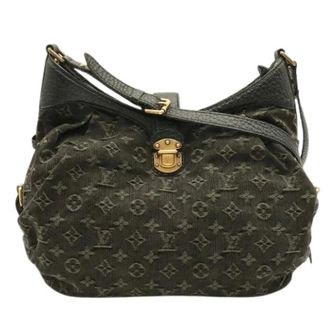 Louis Vuitton Pre-owned Vintage Denim Shoulder Bag - Dames - Pre-owned - Zwart - Maat: ONE Size Denim