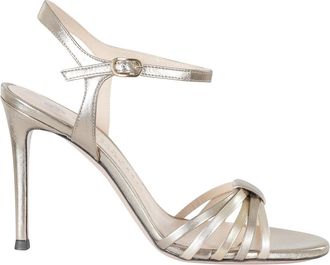 Roberto Festa Milano Regen Sandal - Dames - Sandalen met hakken - Grijs - 37 EU - Leer - Schoenen