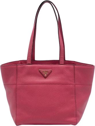 Prada Pre-owned Leren Tote Bag - Dames - Vintage Shopper - Roze - ONE Size - Leer - Vintage