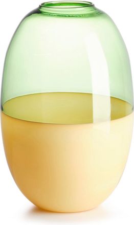 IVV scarlet borosilicate vase milk effect amber/transparent green h- 30 cm