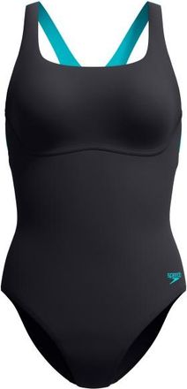 Speedo Solid Flex Band One Piece Badeanzug f&uuml;r Damen | schwarz