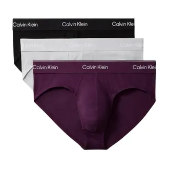 Calvin Klein Icon Cotton Stretch 3-Pack Hip Brief - Underwear - Hombre - Multicolor - XL