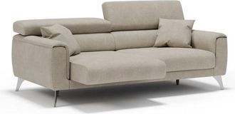 Divani.Store Sof&aacute; con asientos deslizantes impermeable 169 cm crema