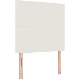 vidaXL Cabecero Led Con Tira De Luces Led Crema 100 Cm Poli&eacute;ster Vidaxl