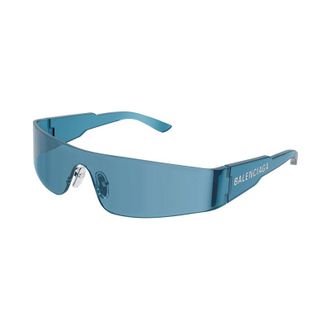 Balenciaga Shield Rimless Sunglasses - Blue