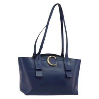 Chlo&eacute; Pre-owned Tote Bag - Dames - Pre-owned - Blauw - Maat: ONE Size Leer