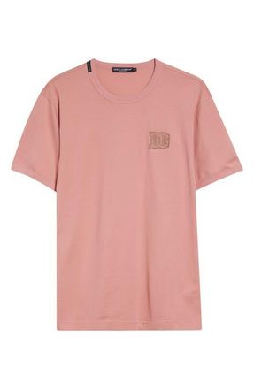 Dolce & Gabbana Logo Cotton Jersey T-Shirt in Rosa Polvere Scuro at Nordstrom, Size 42 Us