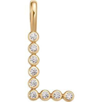 Made by Mary CZ Poppy Charm in Gold Vermeil Initial L at Nordstrom