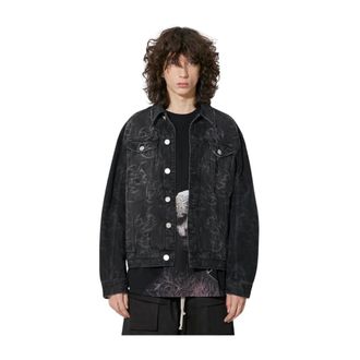 Han Kjobenhavn Jassen, Heren, Zwart, L, Denim, Denim Jassen