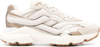 Tod's panelled leather sneakers - women - Leather - 38.5 - Neutrals