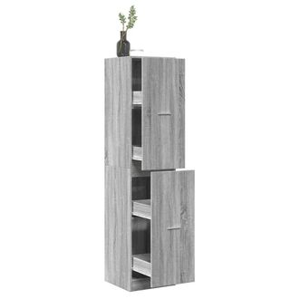 Berkfield Home Apothecary Cabinet&not;Grey Sonoma 40x41x174.5 cm Engineered Wood in Grey
