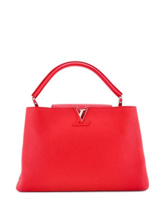 Louis Vuitton Capucines Bag Leather MM satchel - Rosso