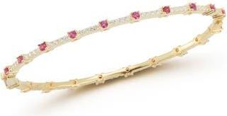 Chloe and Madison 14K Gold Plate Cubic Zirconia Bangle Bracelet at Nordstrom Rack