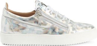 Giuseppe Zanotti Frankie double-zip low-top sneakers - men - Fabric/Rubber/Fabric - 40 - Silver