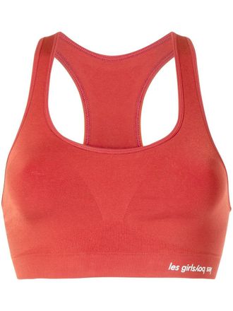 Les Girls, Les Boys seamless cropped sports bra - women - Polyamide/Elastane - XS/S - Red