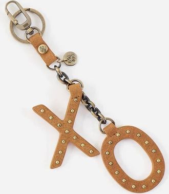 Hobo Womens Xoxo Leather Keyfob Charm In Whiskey/ Brown