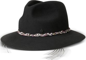 Maison Michel Rico felt Fedora hat - women - Wool Felt - S - Grey