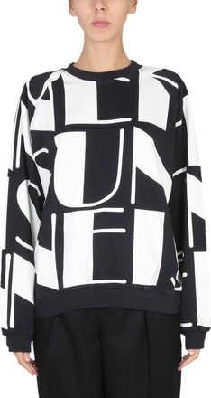 Sunnei Oversized Graphic Print Crewneck Sweatshirt