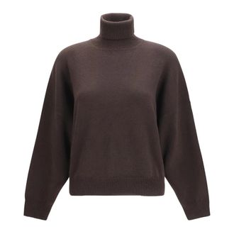 Brunello Cucinelli Maglione Girocollo in Cashmere - - Knitwear - Donna - Marrone - L