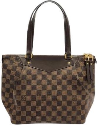 Louis Vuitton Pre-owned Damier Westminster Coated Canvas Handbag - Dames - Vintage Handtas - Bruin - ONE Size - Vintage