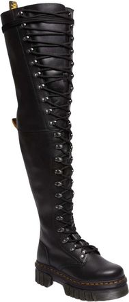 Dr. Martens Xtrm Lace Zwarte Leren Laarzen - Heren - Over de knie laarzen - Zwart - 37 EU - Schoenen