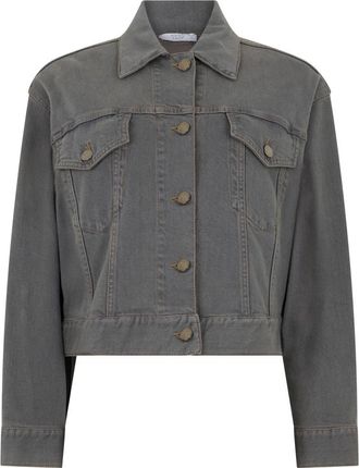 PESERICO Cropped Denim Jacket - Dames - Spijkerjassen - Grijs - M - Denim - Jassen
