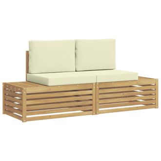 vidaXL Conjunto De Sof&aacute;s De Exterior Blanco 182,5 X 63 X 73 Cm Vidaxl