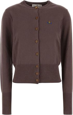 Vivienne Westwood Cardigan Bea con decorazione Orb - Marrone