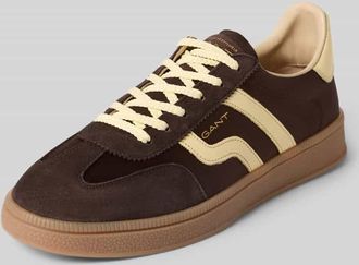 GANT Sneaker aus Leder-Mix Modell Cuzima in Schoko, Gr&ouml;&szlig;e 36