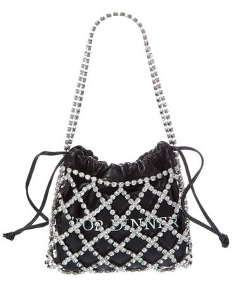 Off-white Leather & Crystal Shoulder Bag