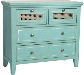 Wanderlust Deco C&oacute;moda De Madera De 4 Cajones 85x36x75h Cm