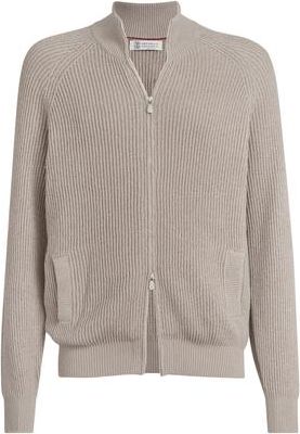 Brunello Cucinelli Malfil&eacute; cotton cardigan in Yuta at Nordstrom, Size 54 It