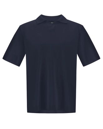 Herno Double-Layered Cotton Piquet Polo with Ribbed Detailing