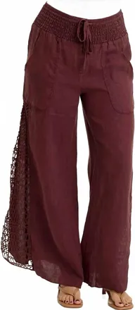 Xcvi Garcia Pull On Drawstring Pants In Briar Wood