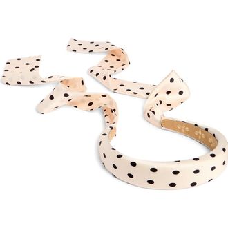 L. Erickson Josie Headband in Cream/Black at Nordstrom