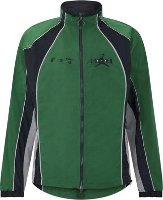 Off-white Jordan Logo Trainingsjack Groen/Zwart - Heren - Zomerjassen - Groen - S - Nylon - Jassen