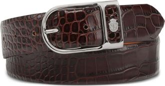 Billionaire Boys Club Cintura goffrata in pelle effetto coccodrillo - Marrone