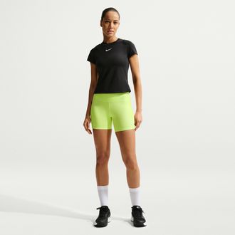 Nike Womens Court Dri-FIT Tennis Shorts with Pockets in Yellow | FZ6677-736