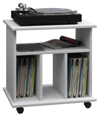 ebuy24 Mensola Media In Legno Vcm Mensola Con Rulli Dimensioni: A. 59 X L. 60 X P. 45 Cm - Retale (bianco)